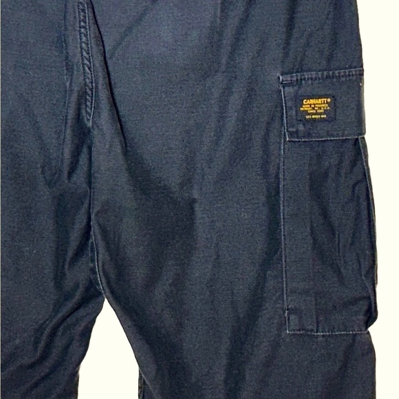 Carhartt WIP Camper Pant, Black Stone Washed, with 6 Pockets, Size XL - Picture 7 of 14